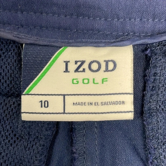 Izod Golf Stretch Shorts Bundle of Two Pairs Navy and Tan Size 10 - Picture 6 of 16